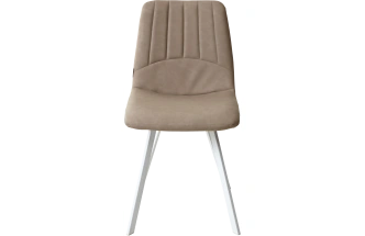 Стул Ashton, мягкий, RU-09 серо-бежевый винтаж, белый каркас