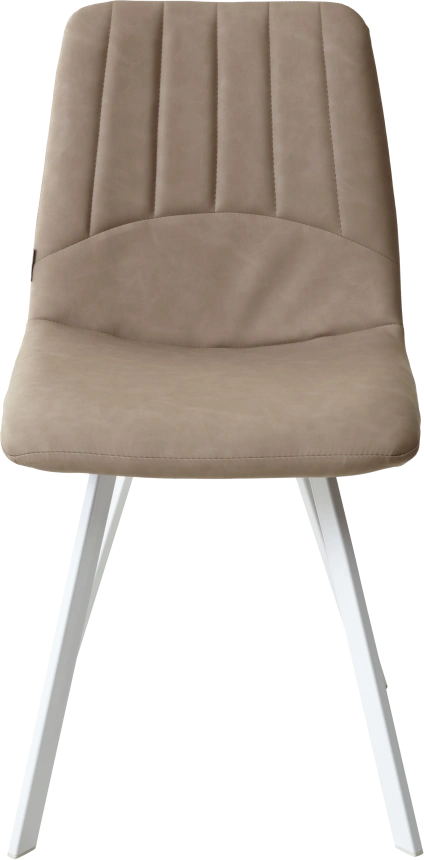 Стул Ashton, мягкий, RU-09 серо-бежевый винтаж, белый каркас