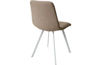 Стул Ashton, мягкий, RU-09 серо-бежевый винтаж, белый каркас