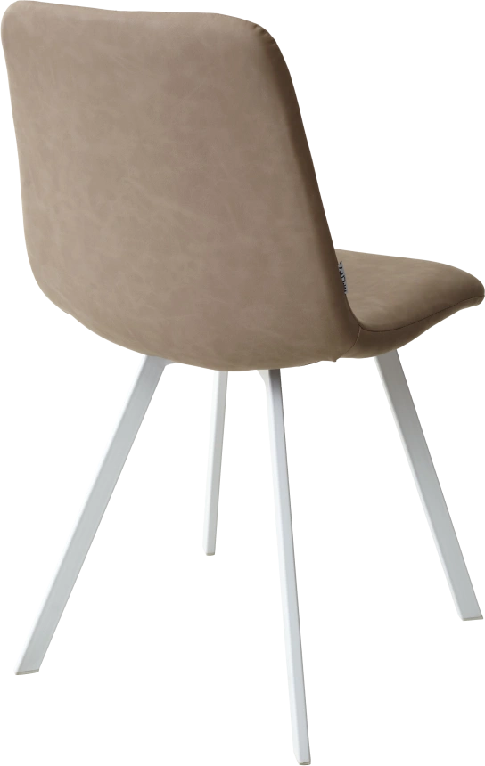 Стул Ashton, мягкий, RU-09 серо-бежевый винтаж, белый каркас