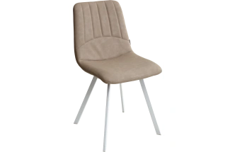 Стул Ashton, мягкий, RU-09 серо-бежевый винтаж, белый каркас
