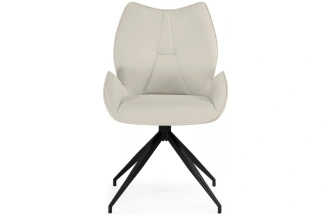 Стул Miranda 360, мягкий, поворотный, beige / black