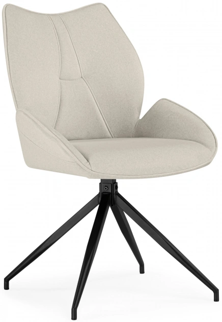Стул Miranda 360, мягкий, поворотный, beige / black