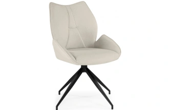 Стул Miranda 360, мягкий, поворотный, beige / black