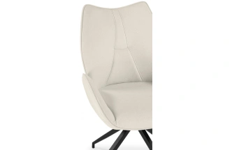 Стул Miranda 360, мягкий, поворотный, beige / black
