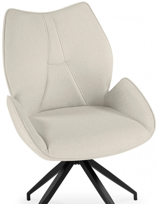 Стул Miranda 360, мягкий, поворотный, beige / black