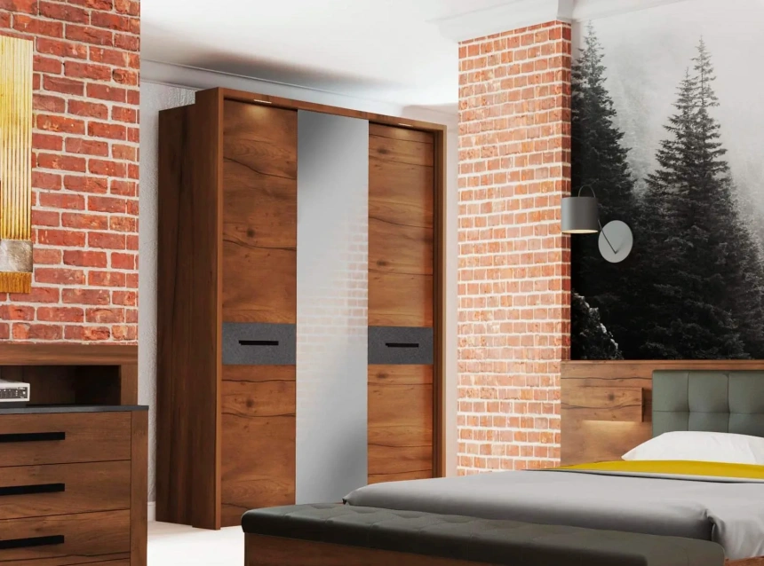 Спальный гарнитур Глазго, композиция #2, металл бруклин / таксония