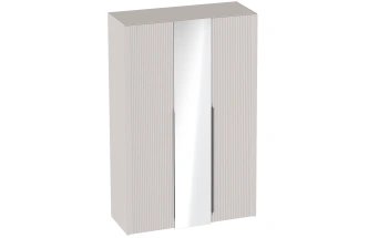 Шкаф трехдверный Нора, распашной с зеркалом, персидский жемчуг / вереск ромено