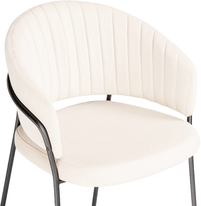 Стул Лео, бежевый brandy light 2 / черный