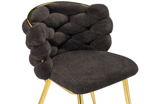 Стул Rendi, дизайнерский, мягкий, gold / gray