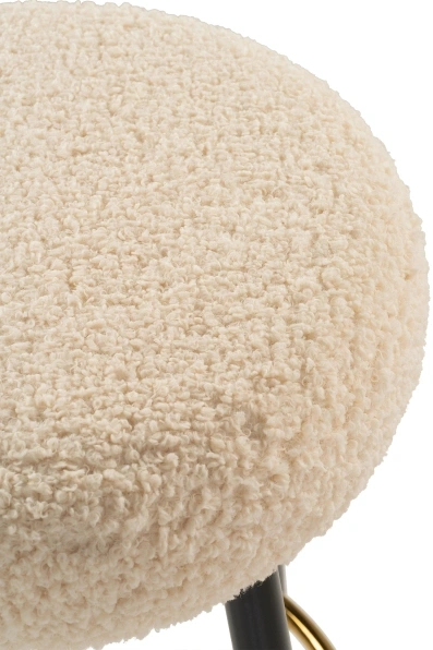 Полубарный табурет Plato, букле белый