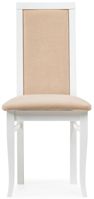 Стул Давиано, деревянный, бежевый велюр / белый