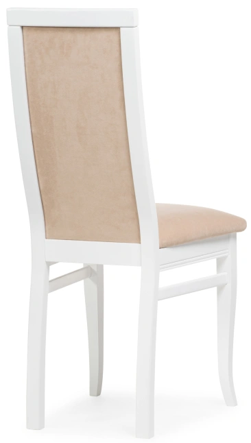 Стул Давиано, деревянный, бежевый велюр / белый