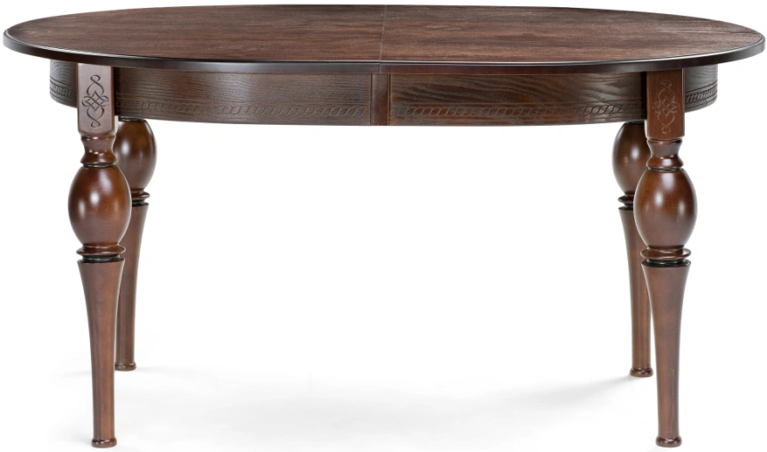 Обеденный раздвижной стол Авилла, 150(200)х110х77, орех темный / орех