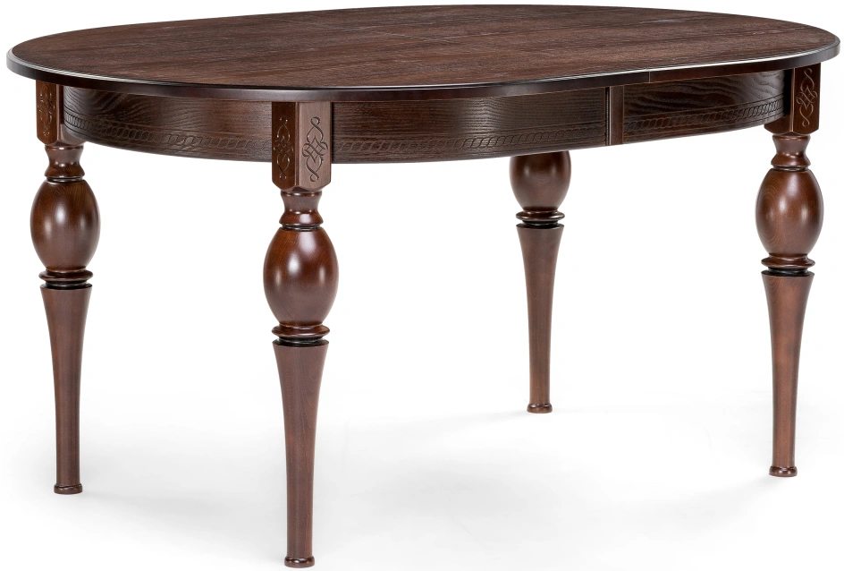 Обеденный раздвижной стол Авилла, 150(200)х110х77, орех темный / орех