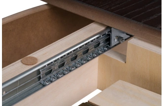 Обеденный раздвижной стол Авилла, 150(200)х110х77, орех темный / орех