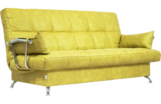 Диван прямой Финка Хром, ткань Плутон 48 (горчично-желтый)