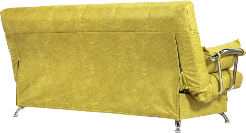 Диван прямой Финка Хром, ткань Плутон 48 (горчично-желтый)