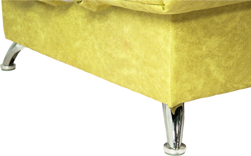 Диван прямой Финка Хром, ткань Плутон 48 (горчично-желтый)