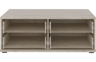 Тумба под ТВ Альянс, 2 ящика, 119x45x59, Дуб крафт / Белый глянец