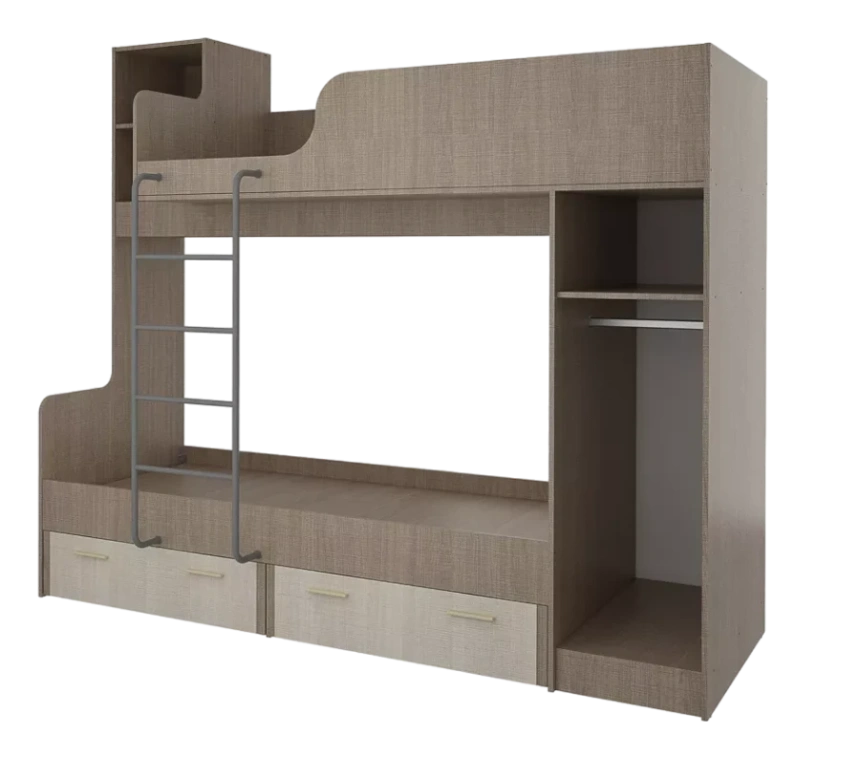 Кровать-чердак Юта, Крослайн карамель/Латте