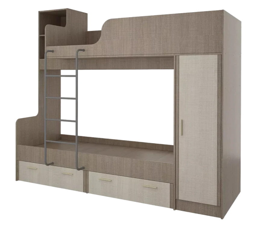 Кровать-чердак Юта, Крослайн карамель/Латте