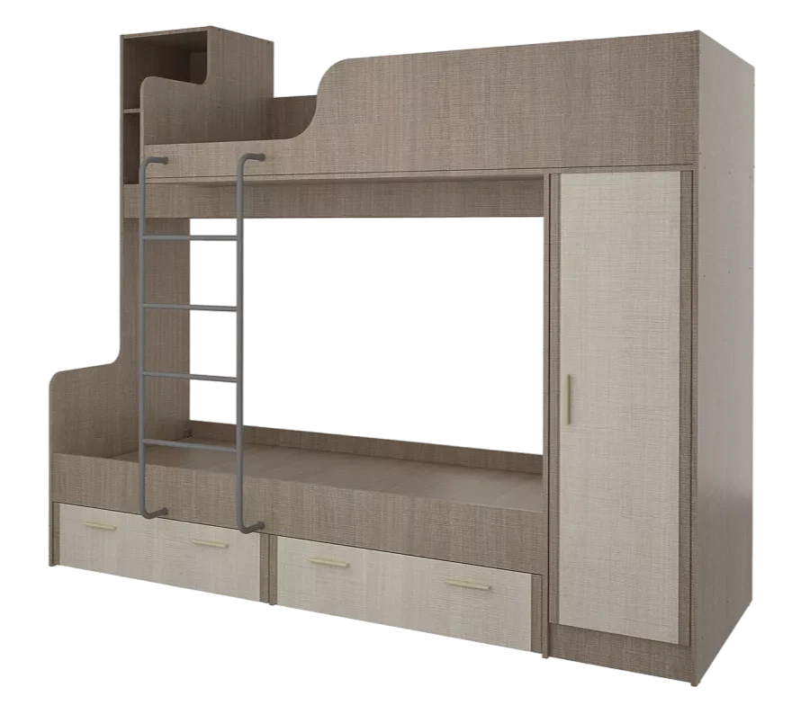 Кровать-чердак Юта, Крослайн карамель/Латте