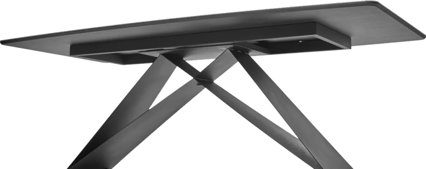 Кухонный стол Марсель 220, Ritcher Dove Amadeus, керамика, Черный каркас