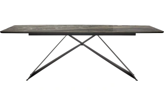 Кухонный стол Марсель 220, Ritcher Dove Amadeus, керамика, Черный каркас