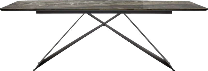 Кухонный стол Марсель 220, Ritcher Dove Amadeus, керамика, Черный каркас