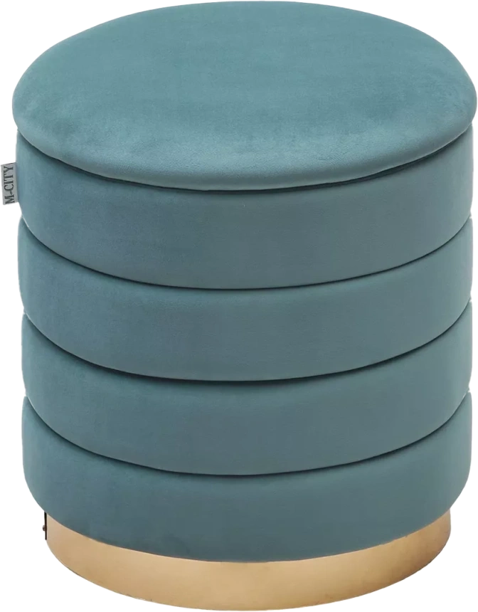 Пуф Фред, бирюзовый BM-88, велюр / золотой каркас