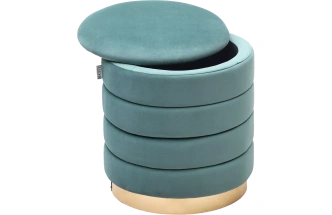 Пуф Фред, бирюзовый BM-88, велюр / золотой каркас