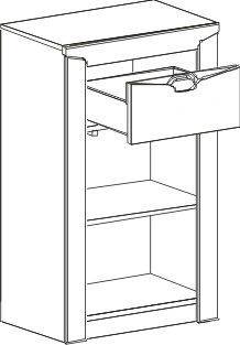 Тумба для обуви Соренто, с дверцей и ящиком, дуб бонифаций