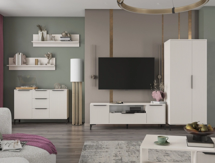 Комод широкий Иадама, кашемир / кашемир