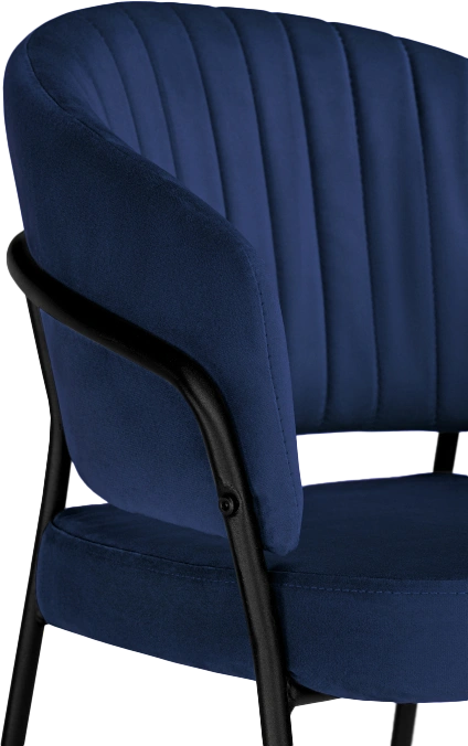 Стул Лео, синий brandy light 8 / черный