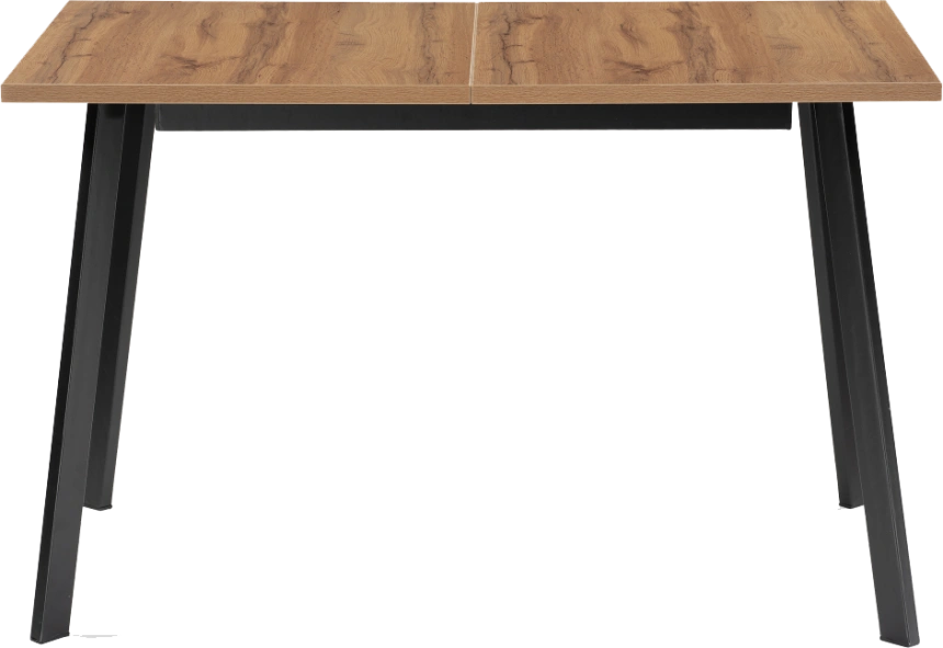 Кухонный стол раздвижной Колон Лофт, 120(160)x75, ЛДСП, дуб вотан, каркас черный матовый