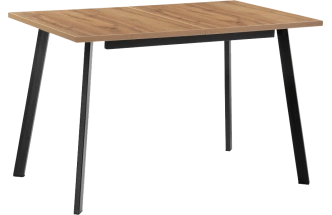 Кухонный стол раздвижной Колон Лофт, 120(160)x75, ЛДСП, дуб вотан, каркас черный матовый