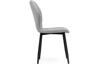 Стул Софи, мягкий, светло-серый / черный