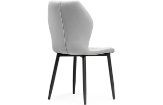Стул Софи, мягкий, светло-серый / черный