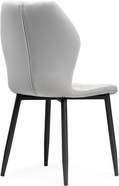 Стул Софи, мягкий, светло-серый / черный