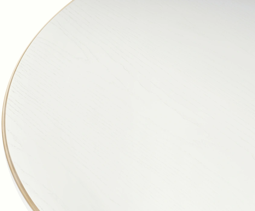 Обеденный раздвижной стол Авилла, 150(200)х110х77, молочный / золото