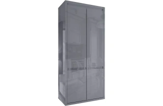 Шкаф двухдверный Норден, Серый глянец