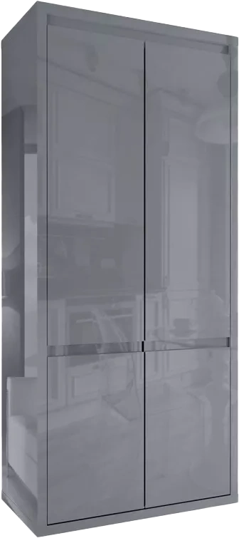 Шкаф двухдверный Норден, Серый глянец