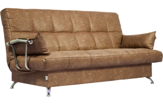 Диван прямой Финка Хром, ткань Плутон 04 (терракот)