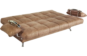 Диван прямой Финка Хром, ткань Плутон 04 (терракот)