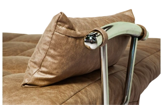 Диван прямой Финка Хром, ткань Плутон 04 (терракот)