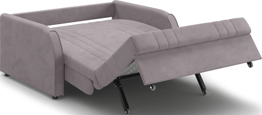 Диван прямой Турин 120, модель 053, Velutto 08 (серый)