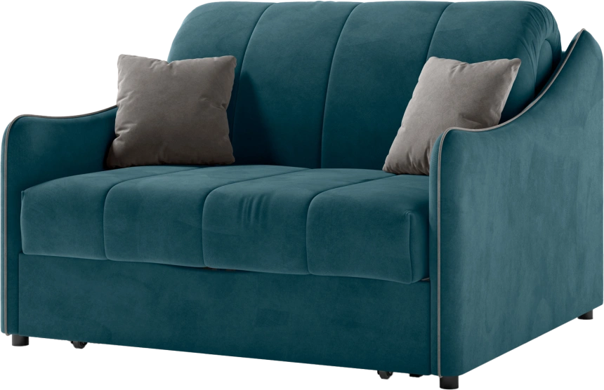 Диван прямой Дели 120, модель 032, Ultra Atlantic / Ultra Dove (синий)