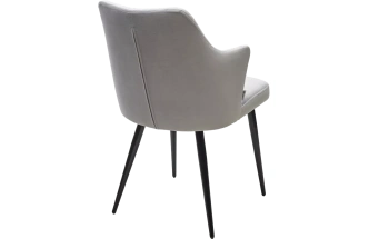 Стул Herman, поворотный, BM-4 светло-серый, велюр, черный каркас