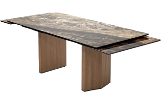 Кухонный стол раздвижной Моцарт 200, Amadeus Polished, керамика, Дуб монтана